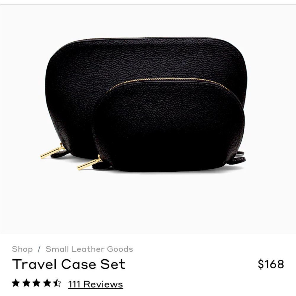 New.   Two leather travel size
